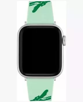 Бирюзовый силиконовый ремешок с крокодиловым принтом для Apple Watch 38 мм/40 мм Lacoste, синий