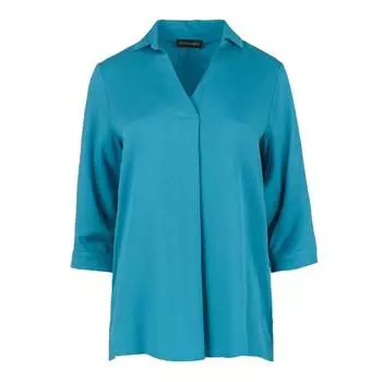 Бирюзовый топ с v-образным вырезом Conquista, бирюзовый