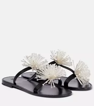 Бисерные сандалии Pucci, черный