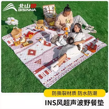 Bisinna коврик для пикника влагостойкая ткань для отдыха на природе портативный водонепроницаемый утолщенный коврик для столовых приборов 200*200 олень