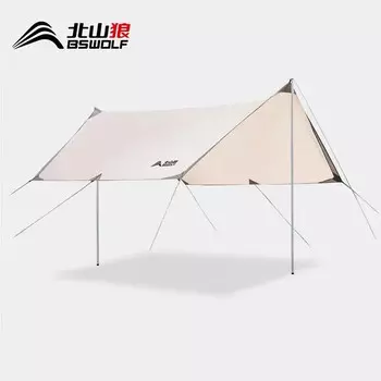 Bisinna тент с навесом для улицы, кемпинга, портативный тент для пикника, кемпинга, светло-коричневый