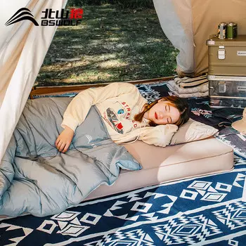 Bisinna уличный автоматический надувной матрас портативный коврик для кемпинга спальный утолщенный надувной матрас 10 см один молочно-кофейный цвет