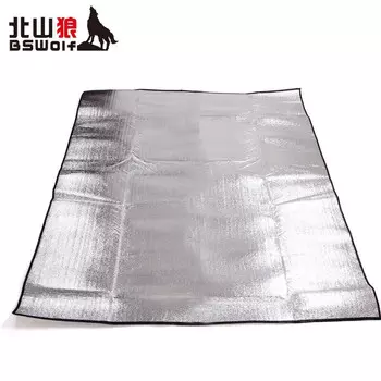 Bisinna влагостойкий коврик из алюминиевой фольги, коврик для пикника, напольный коврик, водонепроницаемый влагостойкий изоляционный коврик, увеличенный 200*200, алюминиевая фольга