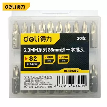 Бита Deli в форме цветка, серия 6,3 мм, отвертка T4050 DL251440 10 шт./кор. 1 коробка