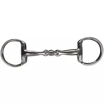 Бита двойная сломанная анатомическая нержавеющая сталь 18мм HKM, серебро