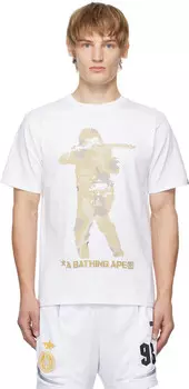 Bitmap старая футболка BAPE, белый
