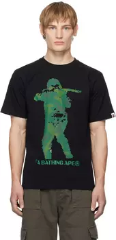 Bitmap старая футболка BAPE, черный