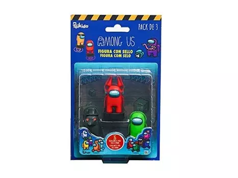 Bizak Among Us - Фигурка с марками в упаковке из 3 блистеров (64115021) Inna marka