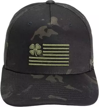 Black Clover Мужская черная мультикамуфляжная кепка для гольфа Clover Nation, черный