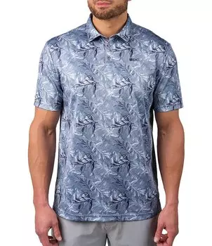 BLACK CLOVER Рубашка поло с короткими рукавами и принтом листьев Euphoria, серый