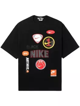 Black Comme Des Garons футболка с логотипом, черный