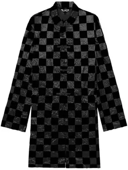 Black Comme Des Garons пальто в клетку, черный
