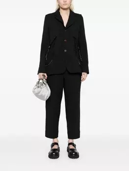 Black Comme Des Garons пиджак с эффектом потертости, черный