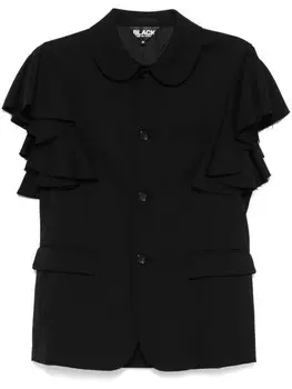Black Comme Des Garons пиджак с оборками, черный