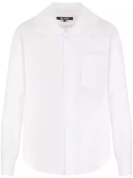 Black Comme Des Garons рубашка с закругленным воротником, белый