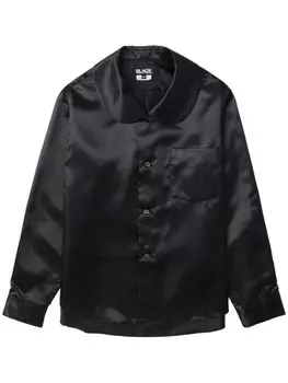 Black Comme Des Garons рубашка с закругленным воротником, черный