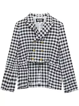 Black Comme Des Garons жакет в клетку гингем, черный