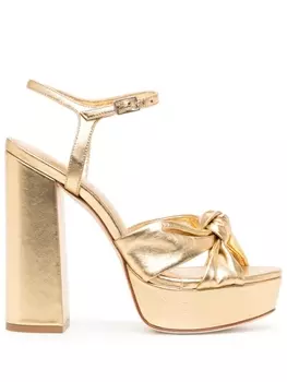 BLACK SUEDE STUDIO босоножки Abby 130 на платформе, золотистый