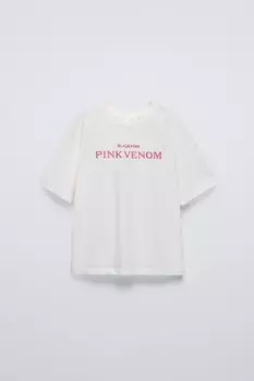 Blackpink футболка ZARA, белый