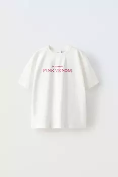 Blackpink футболка ZARA, белый