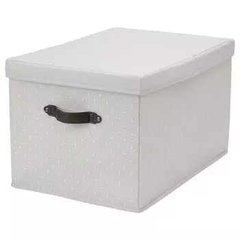 BLDDRARE БЛЭДДРАРЕ Коробка с крышкой, серый/с рисунком, 35x50x30 см IKEA