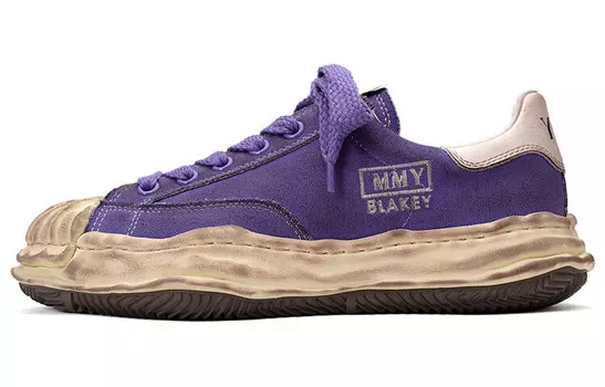 Blakey Стильные мужские кеды для скейтбординга с низким верхом фиолетового цвета Mihara Yasuhiro