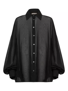 Blanca Vita атласная рубашка, черный