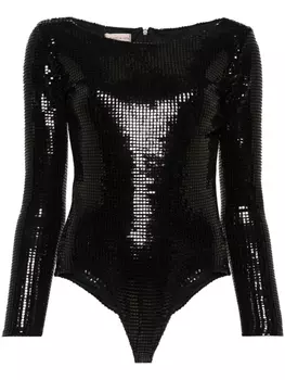 Blanca Vita боди Bromelia с пайетками, черный