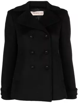 Blanca Vita бушлат с заостренными лацканами, черный