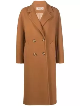 Blanca Vita двубортное пальто, коричневый