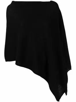 Blanca Vita кашемировое пончо асимметричного кроя, черный