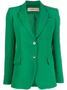 Blanca Vita однобортный блейзер Gynerium, зеленый