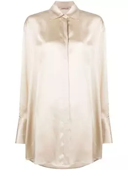 Blanca Vita платье-рубашка оверсайз длины мини, нейтральный цвет