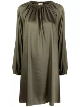 Blanca Vita платье с длинными рукавами и сборками, зеленый