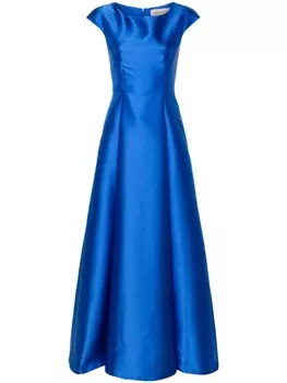 Blanca Vita расклешенное атласное платье Arnica, синий