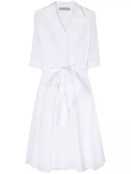 Blanca Vita расклешенное платье-рубашка длины миди, белый