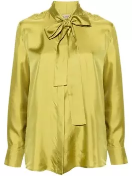 Blanca Vita рубашка из шелка «Колокольчик», зеленый