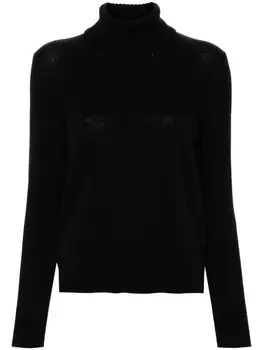 Blanca Vita свитер в рубчик, черный