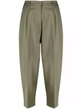 Blanca Vita укороченные брюки со складками, черный