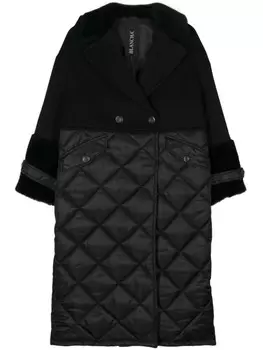 Blancha двубортное пальто со вставками, черный