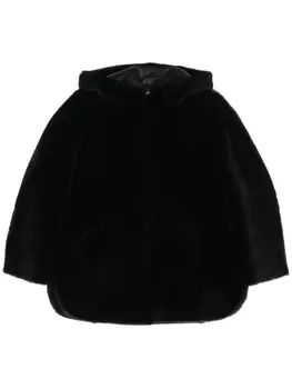 Blancha двусторонняя шуба из овчины с капюшоном, черный