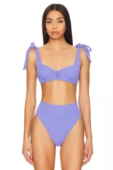 Блэр бикини-топ Beach Riot, цвет periwinkle waffle