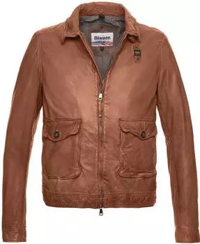 Blauer USA Tyler Кожаная куртка, коричневый