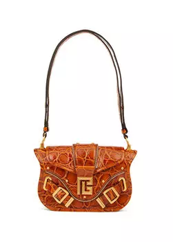 Blaze коричневая женская кожаная сумка на плечо Balmain