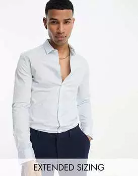 Бледно-голубая рубашка скинни ASOS DESIGN