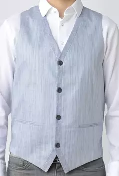 Бледно-голубой жилет Luchiano Visconti