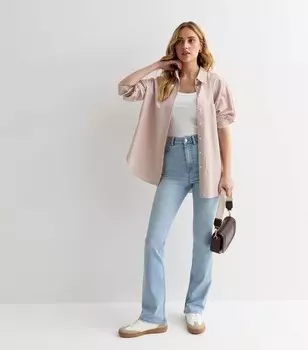 Бледно-голубые джинсы Quinn Bootcut с увеличенной талией New Look, бледно-голубой