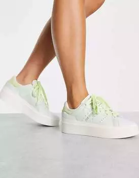 Бледно-мятные кроссовки на платформе adidas Originals Stan Smith Bonega
