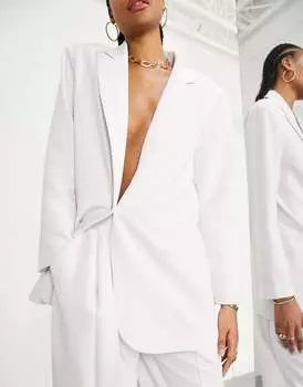 Бледно-серые широкие брюки ASOS