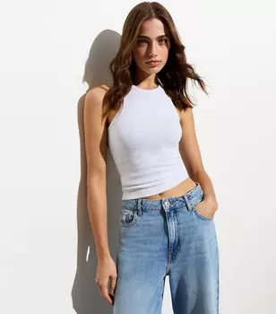 Бледно-серый топ-гонщик в рубчик New Look, бледно-серый